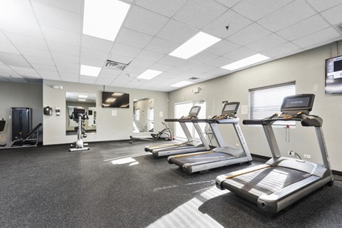 the gym in our new building has cardio equipment and weights
