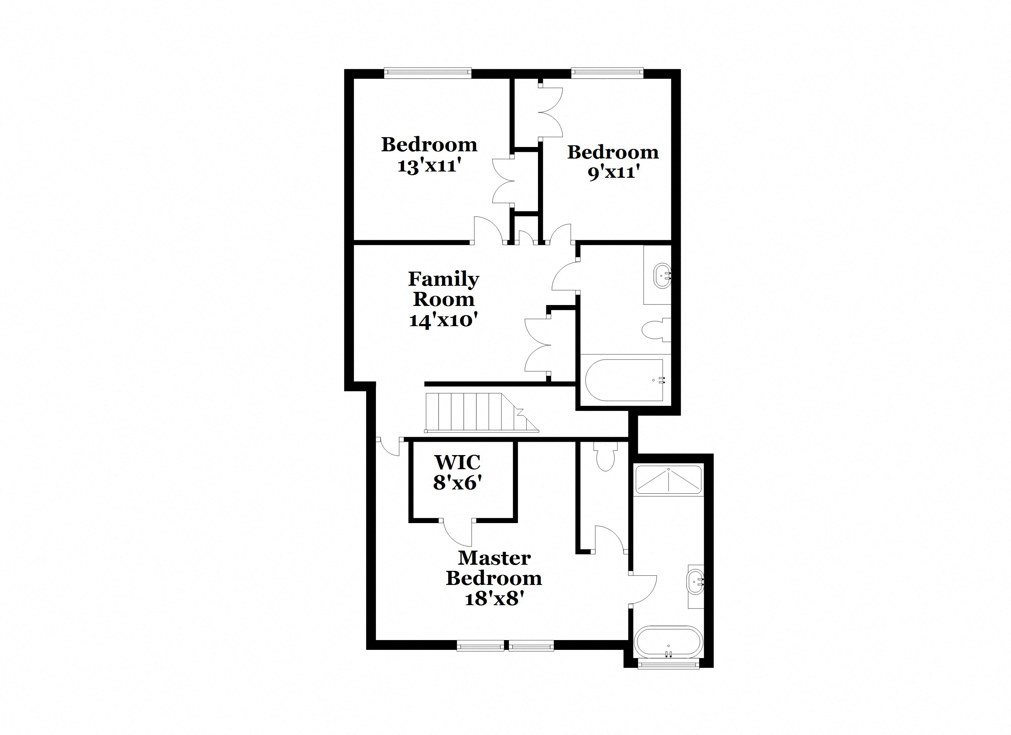 a floor plan of a house with a bedroom and a living room