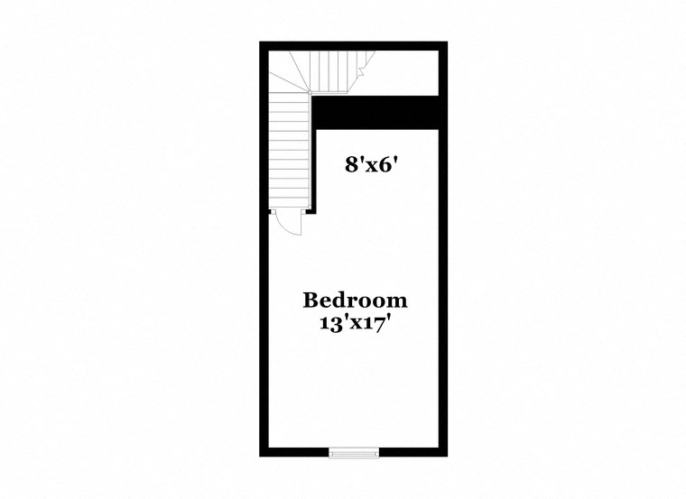 small floor plan of a house with a bedroom