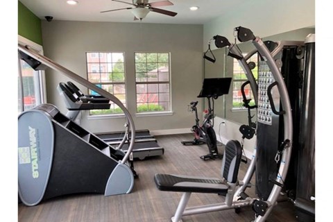 the gym has plenty of equipment for your workouts