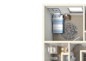 The Juno floor plan Two Bedroom l Eclipse 96 Apartments in Fair Oaks CA