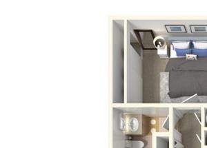 The Vega floor plan Two Bedroom For Rent Eclipse 96 Apartments in Fair Oaks CA