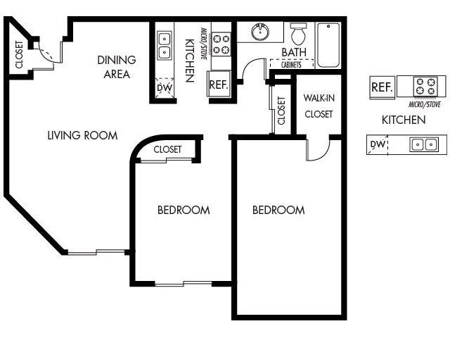Two Bedroom Apartments at Glenoaks Gardens Two Bedroom Floor Plan Apartments for rent at Glenoaks Gardens