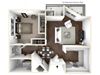 1Bed 1Bath A floor plan the 1Bed 1Bath A floor plan.