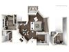1Bed 1Bath B floor plan the 1Bed 1Bath B floor plan. Monarch Reseda CA Apts