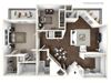 2Bed 2Bath A floor plan the 2Bed 2Bath A floor plan.