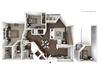 2Bed 2Bath B floor plan the 2Bed 2Bath B floor plan. Monarch Reseda CA Apts