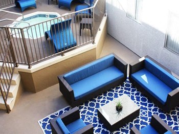 Seating by Spa Noho Apts for rent in North Hollyood ca
