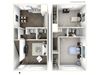 Two bedroom floor plan at Westerly Shores Westerly Shores Townhomes Floor Plan