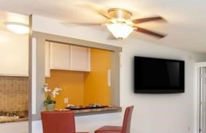 Separate Sleeping Area and Full Kitchen