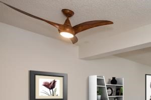 Wood Plank Floor, Ceiling Fan