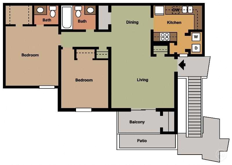 Floor Plans  of Lakeland East Apartment Homes  in Flowood  MS 