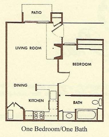 ONE BEDROOM Floor Plan 1