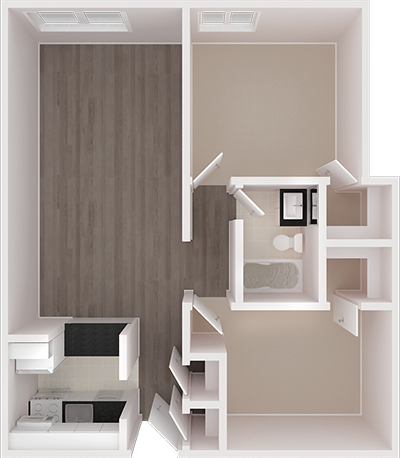 2X1 Floor Plan | Iron Horse Apartments in Stockton, CA 95204