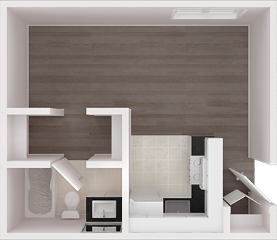 Studio-S Floor Plan | Iron Horse Apartments in Stockton, CA 95204
