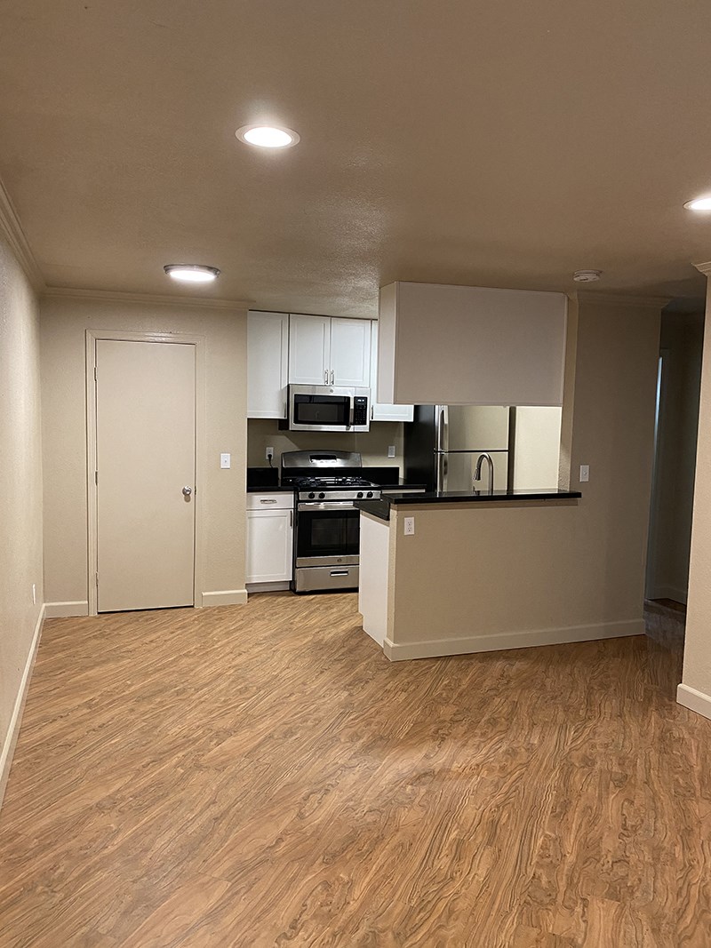 living room and kitchen