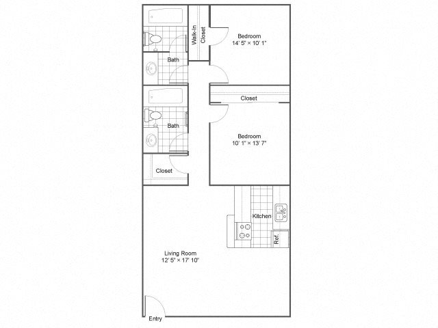 2X2 Floor Plan 3