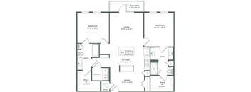 Floor Plan at The Baldwin at St. Paul Square, Texas