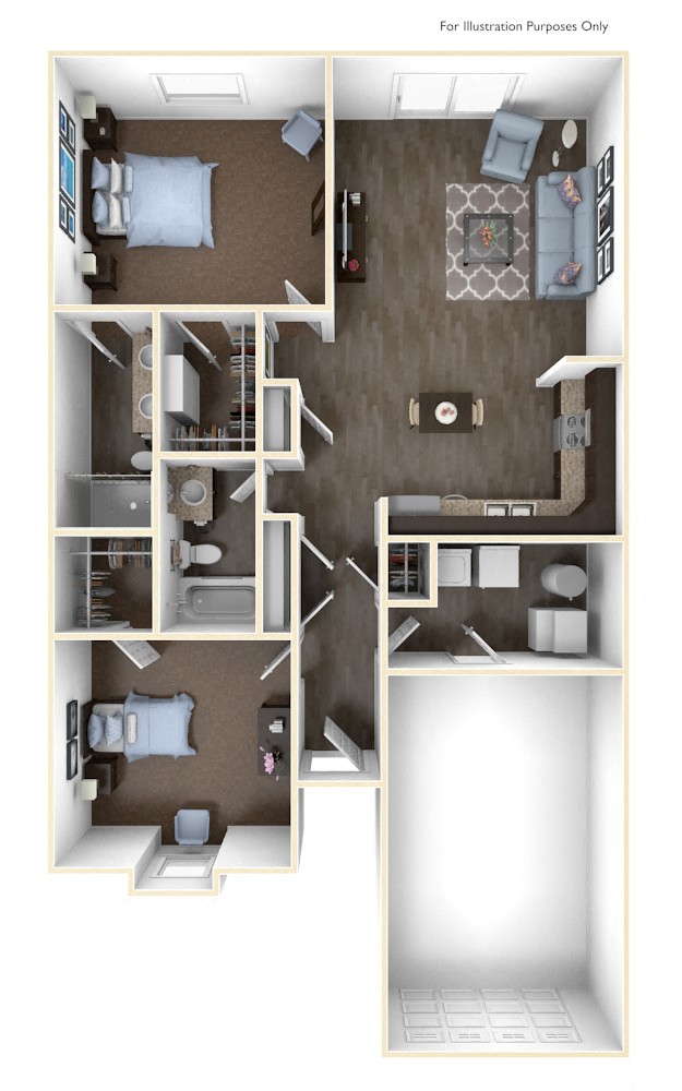 Tulip duplex 2 Bed 2 Bath 1,068 Sq.Ft. at Regency Preserve, Avon, IN 46123