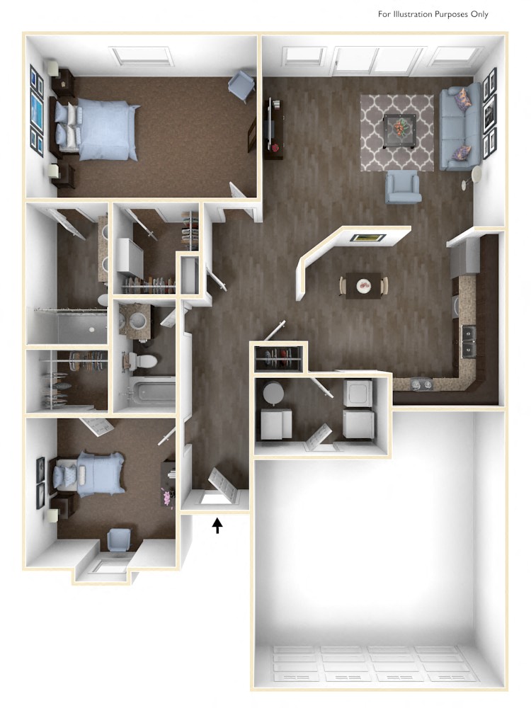 Orchid duplex 2 Bed 2 Bath, 1,155 Sq.Ft. at Regency Preserve, Avon, IN 46123