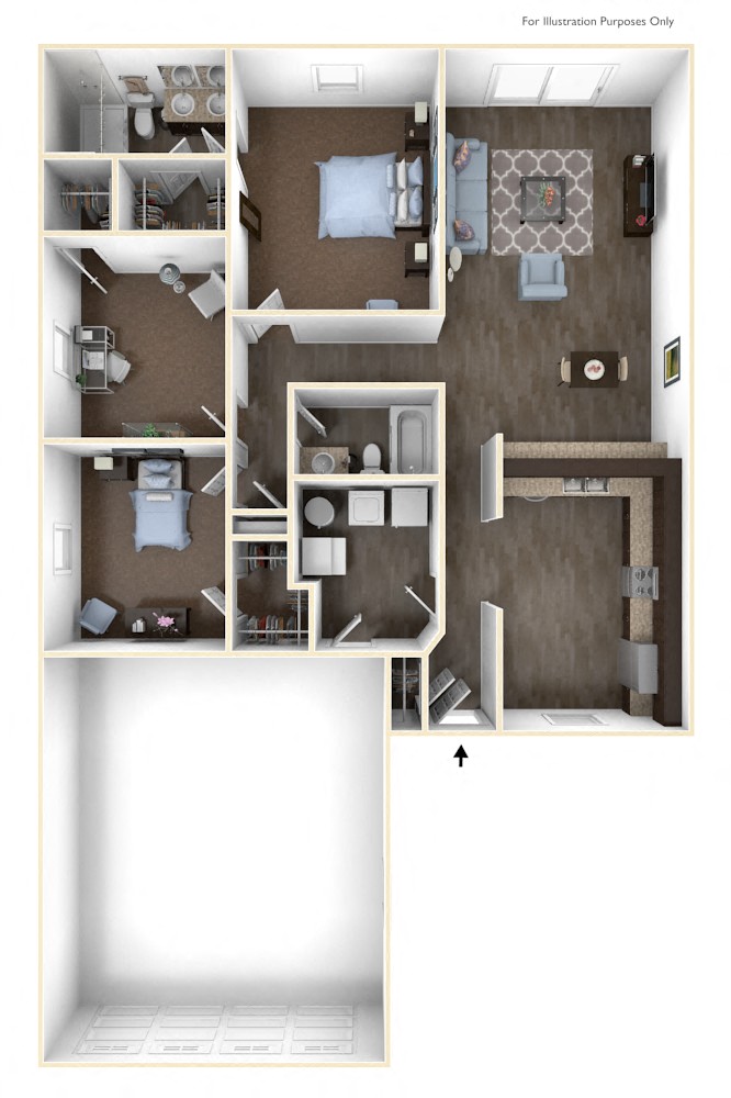 Magnolia duplex 3 Bed, 2 Bath 1,263 Sq.Ft. at Regency Preserve, Avon, IN 46123