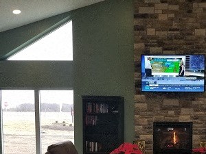 Clubhouse with Luxurious Interior Fireplace at Regency Preserve, IN, 46123
