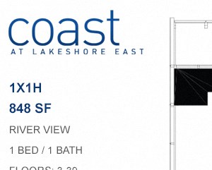 Coast at Lakeshore East floor plan, Chicago, Illinois