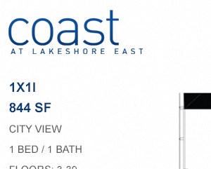 Coast at Lakeshore East floor plan, Chicago, Illinois