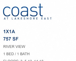 Coast at Lakeshore East floor plan, Chicago, Illinois