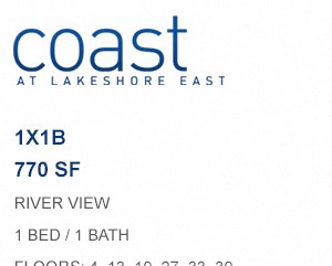Coast at Lakeshore East floor plan, Chicago, Illinois