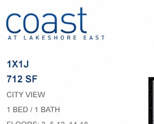 Coast at Lakeshore East floor plan, Chicago, Illinois