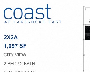 Coast at Lakeshore East floor plan, Chicago, Illinois