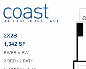 Coast at Lakeshore East floor plan, Chicago, Illinois