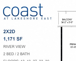 Coast at Lakeshore East floor plan, Chicago, Illinois