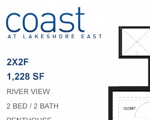Coast at Lakeshore East floor plan, Chicago, Illinois