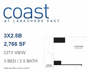 Coast at Lakeshore East floor plan, Chicago, Illinois