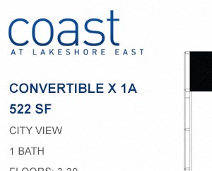 Coast at Lakeshore East floor plan, Chicago, Illinois