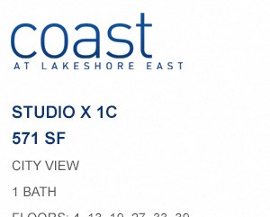 Coast at Lakeshore East floor plan, Chicago, Illinois
