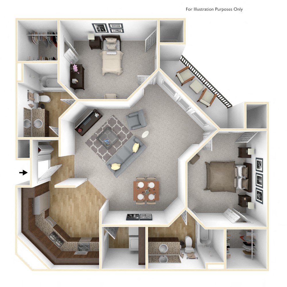 Floor Plans of The Grand Castle Apartment Homes in