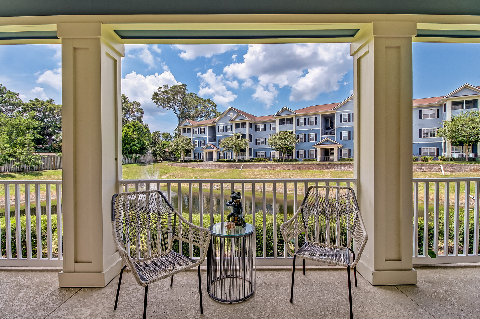 Patio at Magnolia Village Apartments in Jacksonville, FL