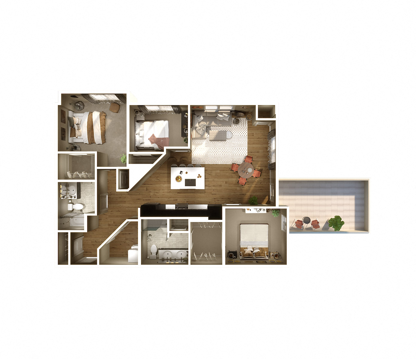 Lexington floorplan at Keva Flats, Exton, PA