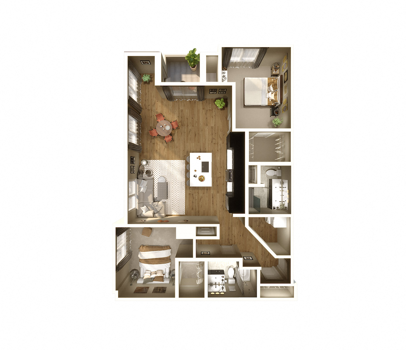 Manchester floor plan at Keva Flats, Exton, Pennsylvania