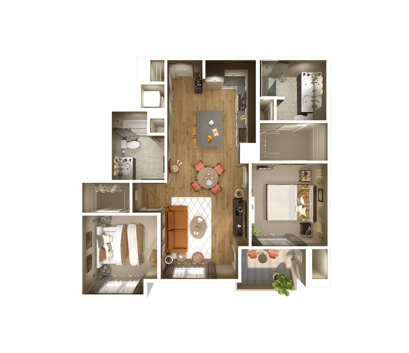 Rivington floor plan at Keva Flats, Exton, PA, 19341