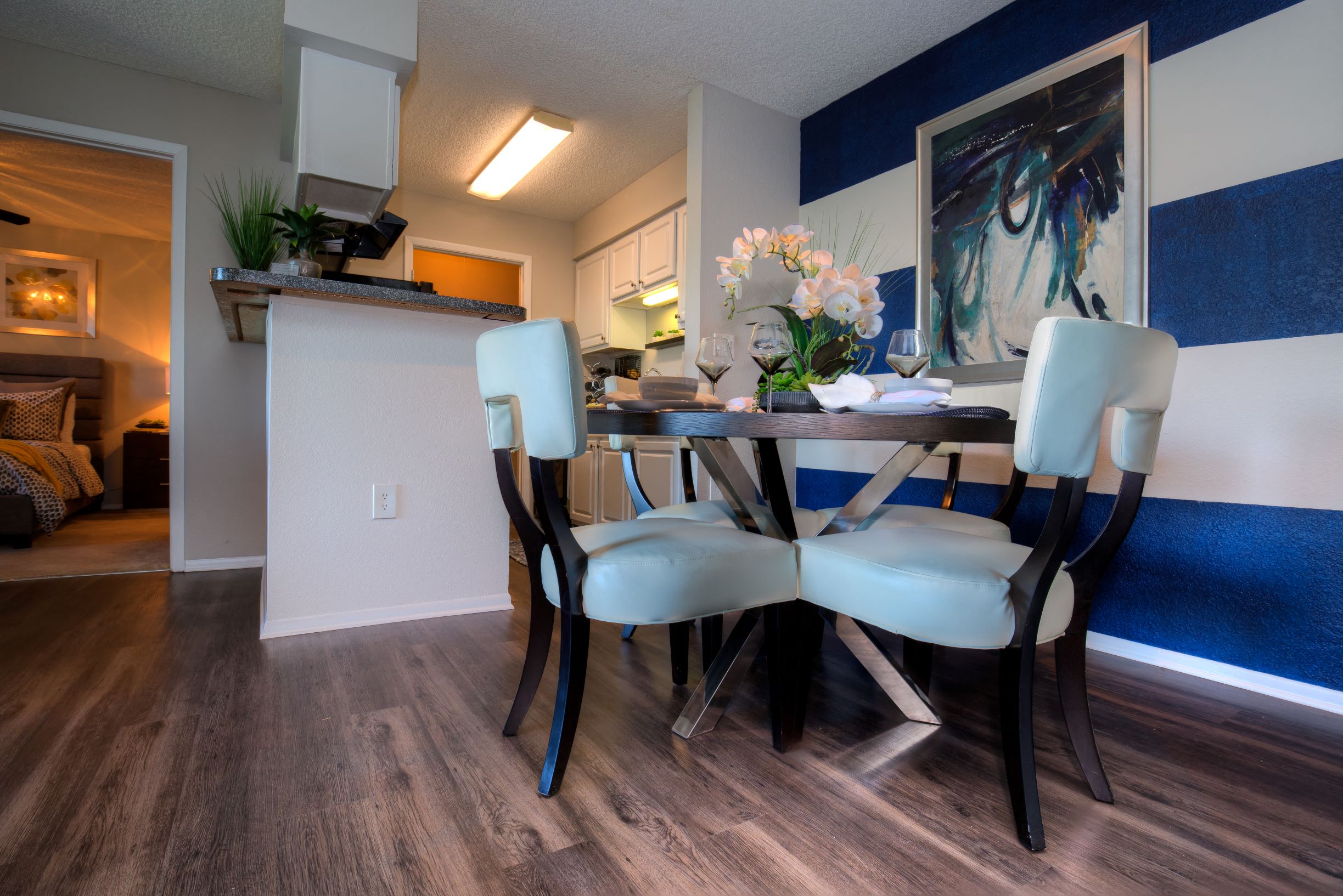 A separate dining area in each apartment home offers a place for family dinners or casual dining with friends.