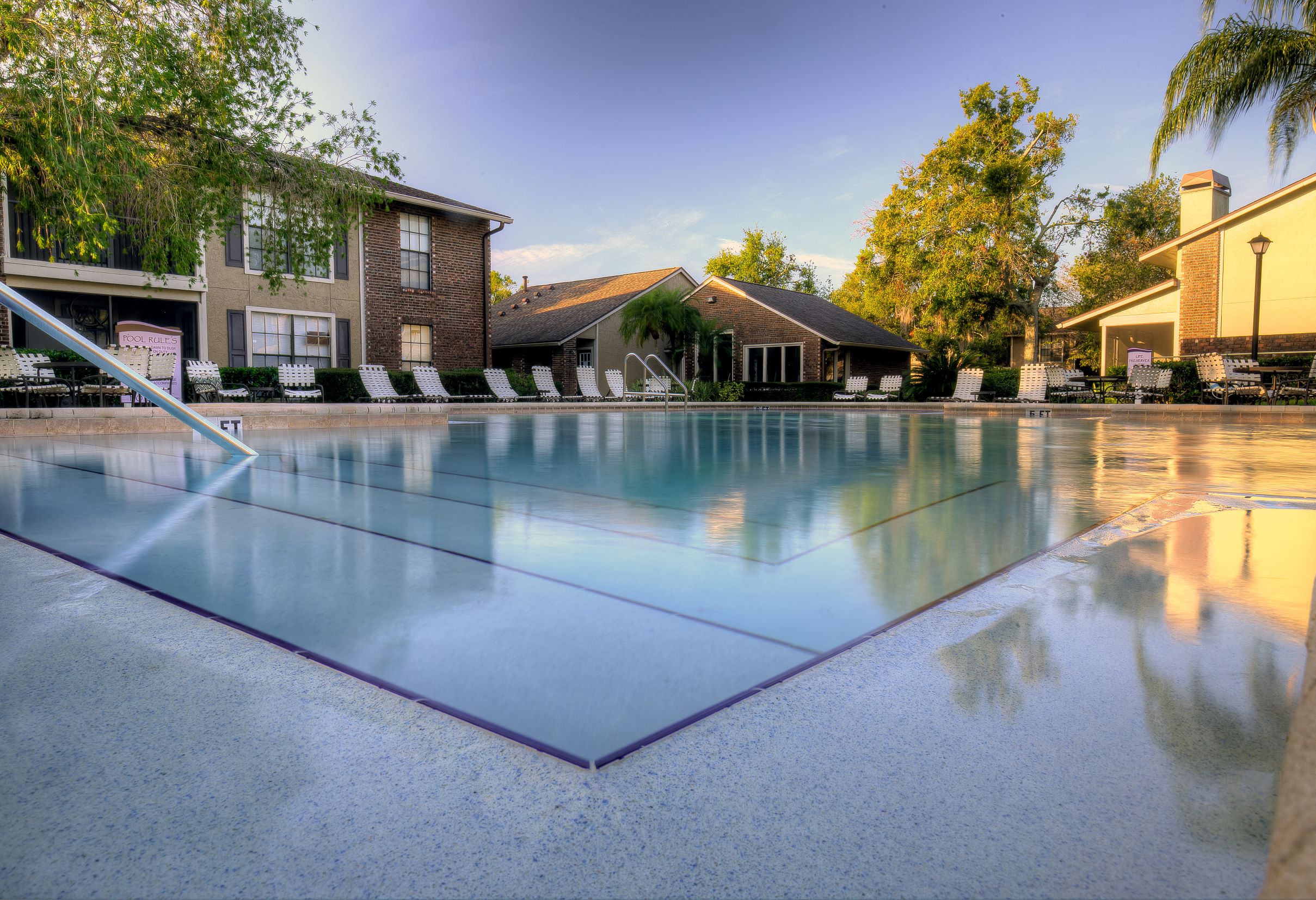 Pools are easily accessible from every Lincoln Shores apartment home.