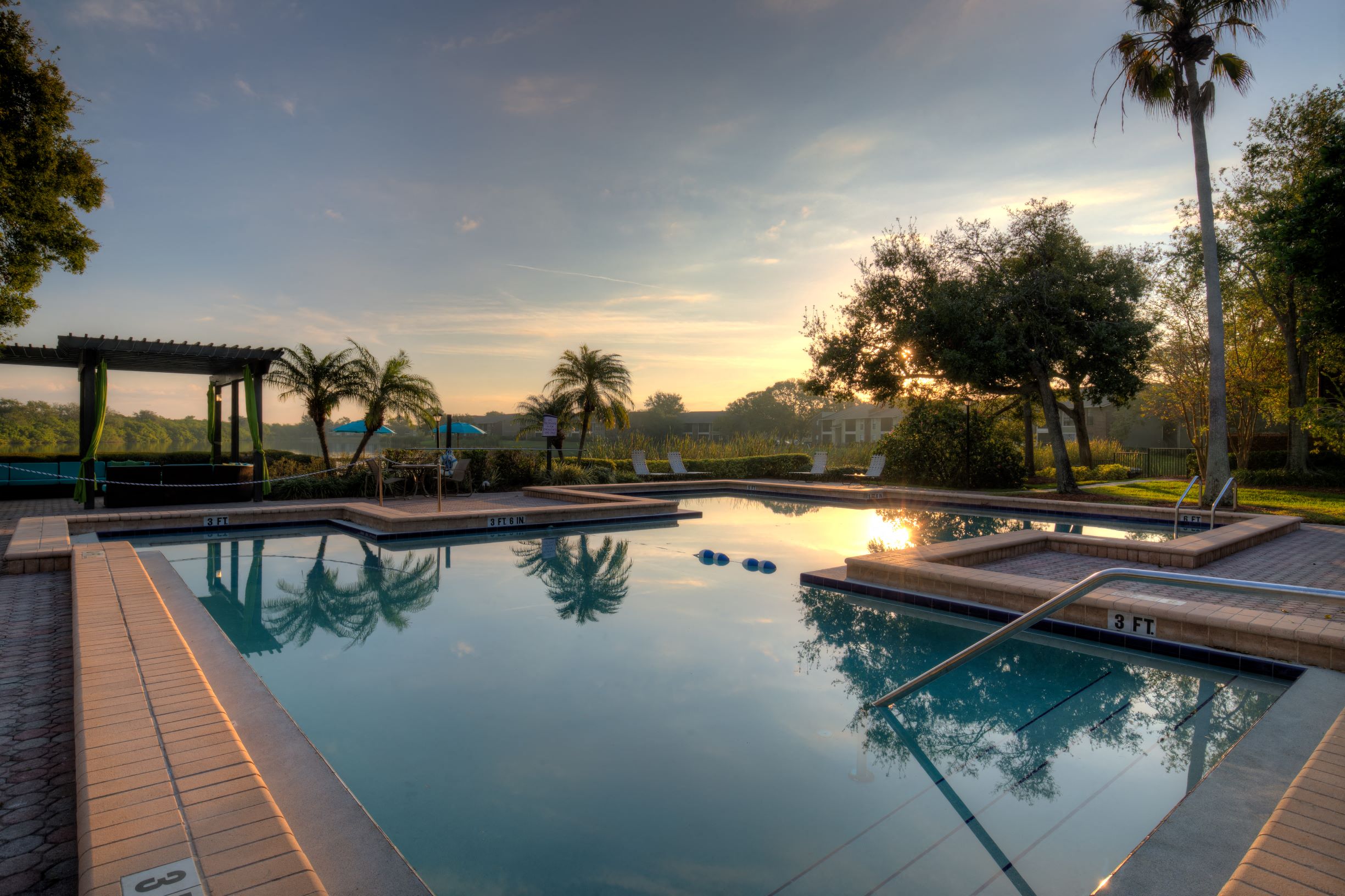 Three pools in the community provide you a choice in relaxation.