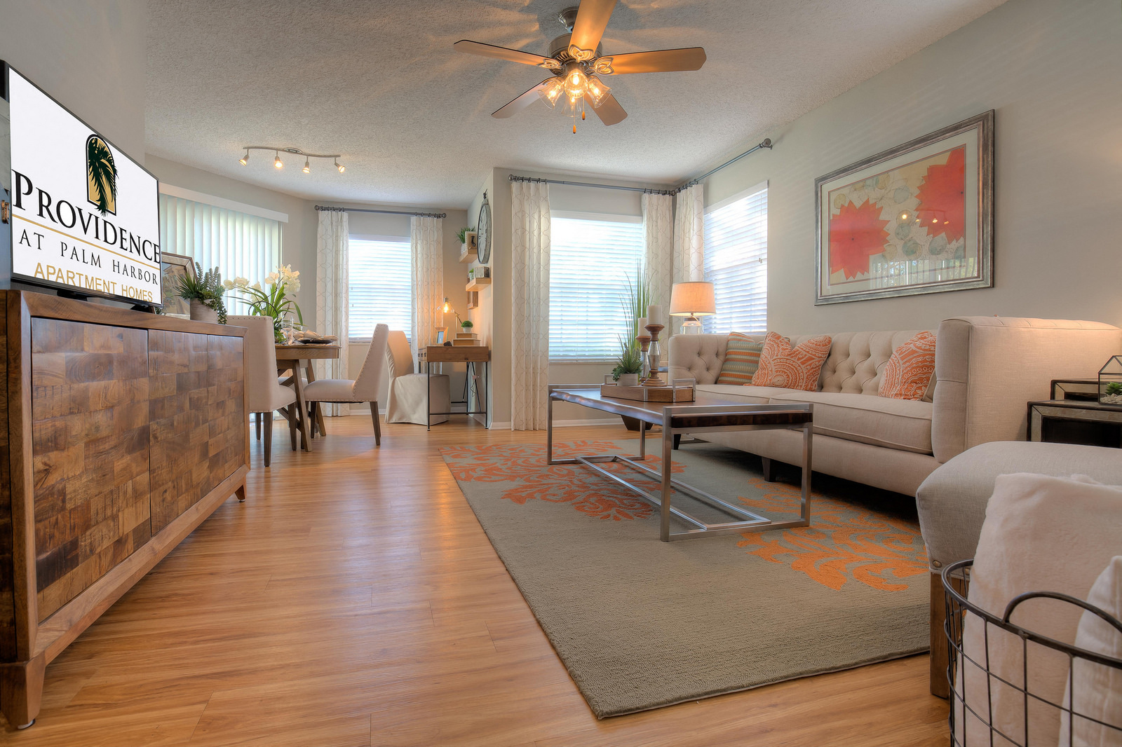 Many windows offers natural light in every apartment home.