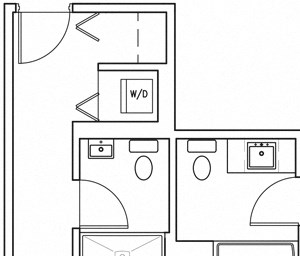 Two Bedroom b1 Floor Plan Two Bedroom b1 Floor Plan at One 333, Chicago, Illinois