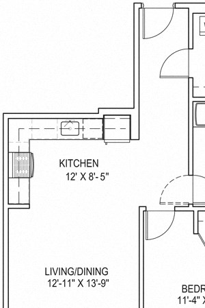 One Bedroom a3 Floor Plan One Bedroom a3 Floor Plan at One 333, Illinois