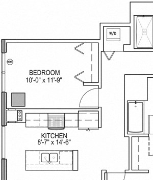 Two Bedroom b6 Floor Plan Two Bedroom b6 Floor Plan at One 333, Illinois